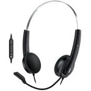 Genius HS-220U AI, Căști cu fir, cu microfon, control volum, Copilot, USB, cablu 2,4 m, negre