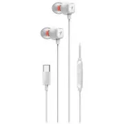 Genius HS-M368, Căști, cu fir, intraauriculare, microfon, control volum, USB-C, albe