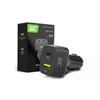 Încărcător auto Green Cell USB-C 48W (Putere de alimentare 30W, QC 3.0) Încărcător auto Green Cell USB-C 48W (Putere de alimentare 30W, QC 3.0)