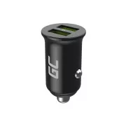 Încărcător auto Green Cell GC PowerRide Nano36 36W cu încărcare rapidă 2x USB-A Ultra Charge