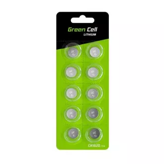 Baterie litiu Green Cell CR1620 3V 70mAh tip buton, blister 10 buc.