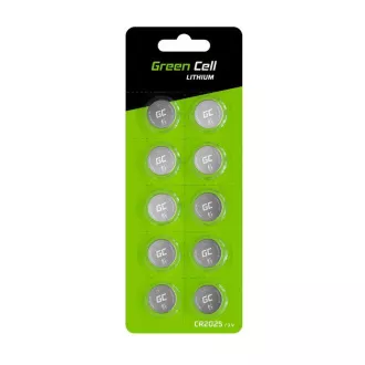 Baterie litiu Green Cell CR2025 3V 160mAh tip buton, blister 10 buc.