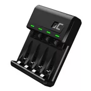 Încărcător Green Cell VitalCharger pentru baterii AA AAA R6 R03 Ni-MH cu port Micro USB și USB-C