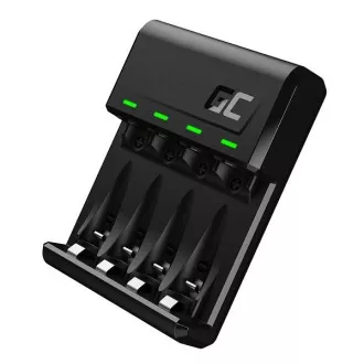 Încărcător Green Cell VitalCharger pentru baterii AA AAA R6 R03 Ni-MH cu port Micro USB și USB-C Încărcător Green Cell VitalCharger pentru baterii AA AAA R6 R03 Ni-MH cu port Micro USB și USB-C
