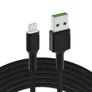 Cablu Lightning Green Cell Ray USB-A 2m cu LED și încărcare rapidă pentru Apple iPhone
