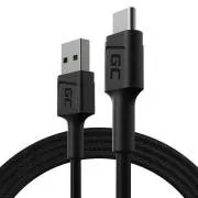 Cablu de date Green Cell GC PowerStream USB-A - USB-C 120cm, încărcare rapidă, QC 3.0