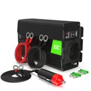 Invertor de curent Green Cell pentru mașină 12V la 230V 500W / 1000W