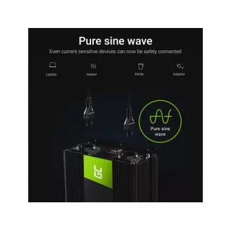 Invertor de curent Green Cell 12V la 230V 1500W/3000W undă sinusoidală pură Invertor de curent Green Cell 12V la 230V 1500W/3000W undă sinusoidală pură