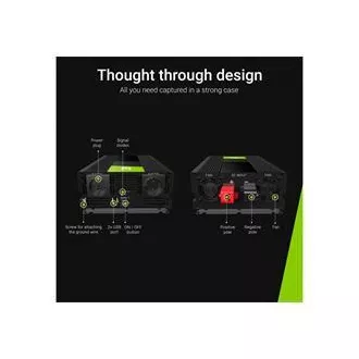 Invertor de curent Green Cell 12V la 230V 1500W/3000W undă sinusoidală pură Invertor de curent Green Cell 12V la 230V 1500W/3000W undă sinusoidală pură