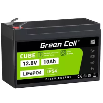 Baterie Green Cell CUBE LiFePO4 10Ah 12.8V 128Wh litiu-fier fosfat pentru alimentare și iluminat de urgență, unități centrale Baterie Green Cell CUBE LiFePO4 10Ah 12.8V 128Wh litiu-fier fosfat pentru alimentare și iluminat de urgență, unități centrale