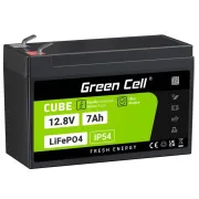 Baterie Green Cell CUBE LiFePO4 7Ah 12.8V 89.6Wh litiu-fier-fosfat pentru surse de alimentare neîntreruptibile UPS, monitorizare