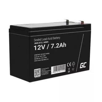 Baterie Green Cell AGM VRLA 12V 7.2Ah fără întreținere pentru sistem de alarmă, casă de marcat, jucării Baterie Green Cell AGM VRLA 12V 7.2Ah fără întreținere pentru sistem de alarmă, casă de marcat, jucării