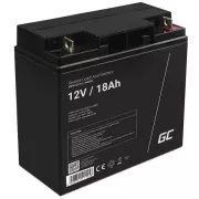 Baterie Green Cell AGM VRLA 12V 18Ah fără întreținere pentru mașină de tuns iarba, scuter, barcă, scaun cu rotile