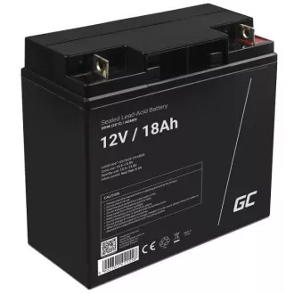 Baterie Green Cell AGM VRLA 12V 18Ah fără întreținere pentru mașină de tuns iarba, scuter, barcă, scaun cu rotile