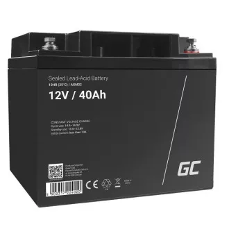 Baterie Green Cell AGM VRLA 12V 40Ah fără întreținere pentru mașină de tuns iarba, scuter, barcă, scaun cu rotile Baterie Green Cell AGM VRLA 12V 40Ah fără întreținere pentru mașină de tuns iarba, scuter, barcă, scaun cu rotile