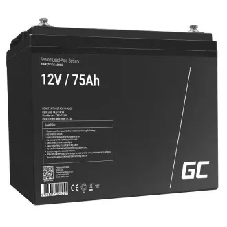 Baterie Green Cell AGM VRLA 12V 75Ah fără întreținere pentru autorulote, sisteme fotovoltaice, bărci