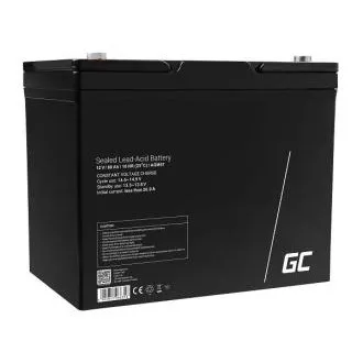 Baterie Green Cell AGM VRLA 12V 80Ah fără întreținere pentru bărci, scutere, rulote, scaune cu rotile, mașini de tuns iarba