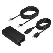 Adaptor Poly PoE++ 65W 2.5G cu cablu CAT6A de 3.66m și adaptor de alimentare
