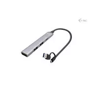 HUB metalic I-Tec USB-A/USB-C 1x USB-C 3.1 + 3x USB 2.0