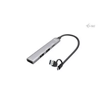 HUB metalic I-Tec USB-A/USB-C 1x USB-C 3.1 + 3x USB 2.0