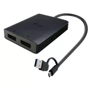 Adaptor video I-Tec USB-A/USB-C dual 4K DP