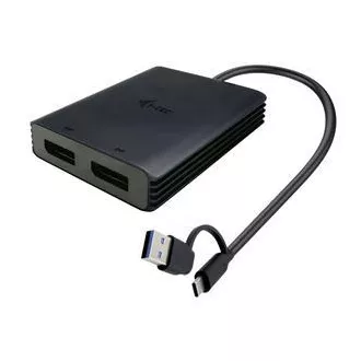 Adaptor video I-Tec USB-A/USB-C dual 4K DP