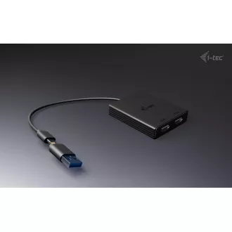 Adaptor video I-Tec USB-A/USB-C dual 4K HDMI