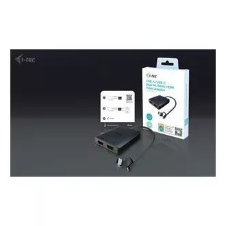 Adaptor video I-Tec USB-A/USB-C dual 4K HDMI