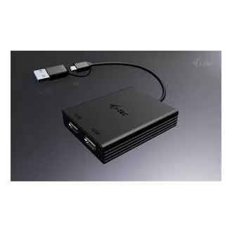 Adaptor video I-Tec USB-A/USB-C dual 4K HDMI