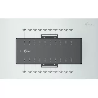 I-tec USB-C/USB-A Metal Charging+Data HUB, 15W per port, 20x USB-C, 360W