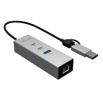 Hub metalic i-tec USB-C/USB-A cu 3 porturi (2x USB-C, 1x USB-A) + 2.5GLAN Hub metalic i-tec USB-C/USB-A cu 3 porturi (2x USB-C, 1x USB-A) + 2.5GLAN