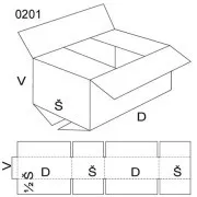 Cutie cu clapetă, mărimea M, FEVCO 0201, 560 x 500 x 600 mm