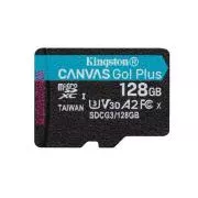 Card microSDXC KINGSTON Canvas Go Plus Gen4 128GB, 200MB/s, A2 U3, V30, fără adaptor
