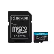 Card microSDXC KINGSTON Canvas Go Plus Gen4 256GB, 200MB/s, A2 U3 V30 + adaptor