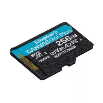 Card microSDXC KINGSTON Canvas Go Plus Gen4 256GB, 200MB/s, A2 U3 V30, fără adaptor