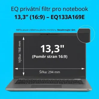 Filtru de confidențialitate Kensington EQ pentru laptop de 13,3'' cu raport de aspect 16:9 Filtru de confidențialitate Kensington EQ pentru laptop de 13,3'' cu raport de aspect 16:9