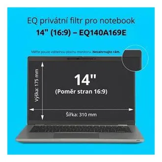 Filtru de confidențialitate Kensington EQ pentru laptop de 14'' cu raport de aspect 16:9 Filtru de confidențialitate Kensington EQ pentru laptop de 14'' cu raport de aspect 16:9