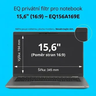 Filtru de confidențialitate Kensington EQ pentru laptop de 15,6'' cu raport de aspect 16:9