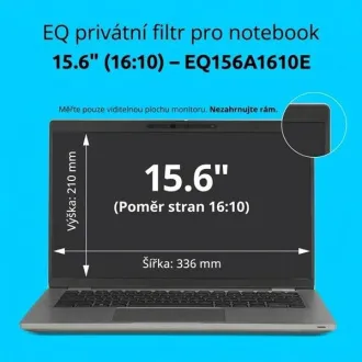 Filtru de confidențialitate Kensington EQ pentru laptop de 15,6'', format 16:10 Filtru de confidențialitate Kensington EQ pentru laptop de 15,6'', format 16:10