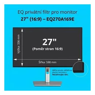 Filtru de confidențialitate Kensington EQ pentru monitor 16:9 de 27''
