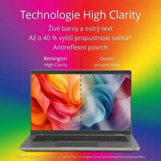 Filtru de confidențialitate Kensington High Clarity pentru laptop de 13,3'', format 16:9 Filtru de confidențialitate Kensington High Clarity pentru laptop de 13,3'', format 16:9