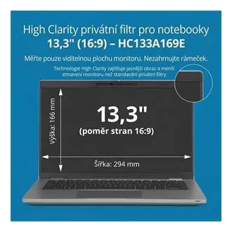 Filtru de confidențialitate Kensington High Clarity pentru laptop de 13,3'', format 16:9 Filtru de confidențialitate Kensington High Clarity pentru laptop de 13,3'', format 16:9