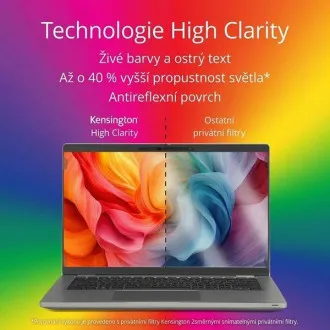 Filtru de confidențialitate Kensington High Clarity pentru laptop de 13,3'', format 16:10