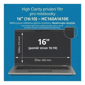 Filtru de confidențialitate Kensington High Clarity pentru laptop de 16'' 16:10