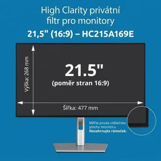 Filtru de confidențialitate Kensington High Clarity pentru monitor 16:9 de 21,5'' Filtru de confidențialitate Kensington High Clarity pentru monitor 16:9 de 21,5''