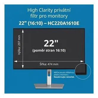 Filtru de confidențialitate Kensington High Clarity pentru monitor de 22'' 16:10 Filtru de confidențialitate Kensington High Clarity pentru monitor de 22'' 16:10