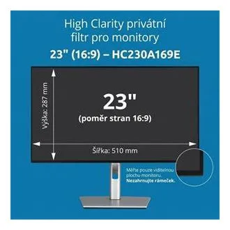 Filtru de confidențialitate Kensington High Clarity pentru monitor 16:9 de 23'' Filtru de confidențialitate Kensington High Clarity pentru monitor 16:9 de 23''