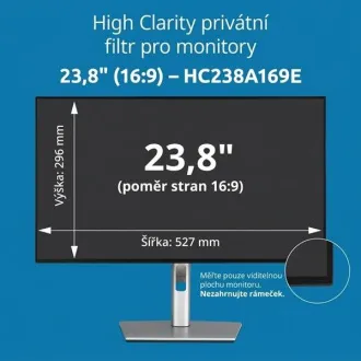 Filtru de confidențialitate Kensington High Clarity pentru monitor 16:9 de 23,8'' Filtru de confidențialitate Kensington High Clarity pentru monitor 16:9 de 23,8''