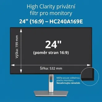 Filtru de confidențialitate Kensington High Clarity pentru monitor 16:9 de 24'' Filtru de confidențialitate Kensington High Clarity pentru monitor 16:9 de 24''