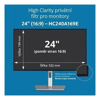 Filtru de confidențialitate Kensington High Clarity pentru monitor 16:9 de 24'' Filtru de confidențialitate Kensington High Clarity pentru monitor 16:9 de 24''